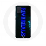Coque pour Samsung Galaxy A71 Riverdale S&eacute;rie Logo bleu mėlyna