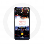 Coque pour Samsung Galaxy A22 4G Formule 1 Max Verstappen Pilote de F1 noir rouge et jaune