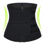 Moterų prakaito juosmens treniruoklis kirpimo diržas treniruotėms sauna kūno formavimo korsetas pilvo kontrolės svorio metimui nugarą palaikantis lieknėjimą formuojantis drabužis S juoda