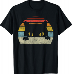 Cat Retro Style Black Kitty Cats Lover Unisex mar&scaron;kinėliai S