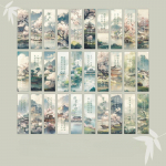 30 lapų / dėžutė Retro kinų stiliaus žymės Anime Vintažiniai esteti&scaron;ki gėlių rūmai Žymė knygoms Grožio scenarijus 30pcs