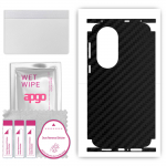 apgo Protective Skin Sticker for the back+sides compatible with Huawei P50, Full Wrap Film, Foil, Vinyl - Pattern Carbon Black