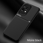 Magnetinis PU odinis dėklas &bdquo;Honor 200 Lite 5G&ldquo; galinis dangtelis, matinis silikonas, pilnai apsaugotas telefono dėklas &bdquo;Honor 200 Pro Honor200&ldquo; For Honor 200 Lite juoda