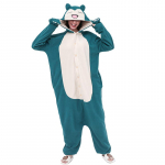 Snorlax Onesies Anime Kigurumi One Piece Pižamos Kalėdinis Cosplay kostiumas XL žalia