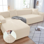 Vienspalviai elastingi sofos užvalkalai svetainei, tamprus užvalkalas fotelis sofos užvalkalas kampas L formos sekcinis sofos apsaugas 3seater190-230cm 1PC