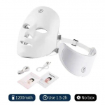 7 spalvų LED veido kaukė su kaklu, raudonos &scaron;viesos terapinė kaukė, skirta odai stangrinti, pakelianti, stabdanti senėjimą Bio-Light Beauty Whitening Home