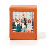 Didelės talpos 4 colių nuotraukų laikymo dėžutė PVC auk&scaron;tos kokybės nuotraukų dėklas, skirtas Polaroid / Fujifilm Instax SQ ruda