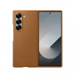 Samsung Galaxy Z Fold6 Z Fold 6 Kindsuit dėklas Mink&scaron;tas &scaron;ilko prisilietimo apsauginis odinis dangtelis Brown