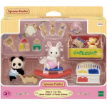 Sylvanian Family Sniego gniūžtės triu&scaron;iukas ir Panda kūdikis žaidimų kambario rinkinys 5709, populiarūs žaislai Korėjoje gray