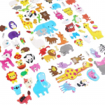 10 lapų gyvūnų 3D pūkuoti lipdukai mažiems vaikams, dideli ikimokyklinio amžiaus lipdukų lapai apdovanojimams, amatai, i&scaron;karpų knyga 10sheets random