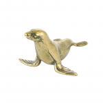 Vintažiniai gryno vario mieli ruoniai figūrėlės miniatiūros žalvariniai gyvūnai modelis rankdarbių kolekcija ornamentai 1pcs
