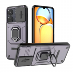 Dėklas Redmi 13C 13 C Dėklas &Scaron;arvuotas Smūgiams Atsparus Telefono Dėklas Poco C65 C 65 PocoC65 Kameros Apsaugos Žiedas Stovas Dangtelis Redmi13C For Redmi 13C juoda