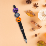 Halloween Ballpoint Pen Beadable Easy to Use Hallowee Decoration Office Supplies 0.5mm Black Ink raudona