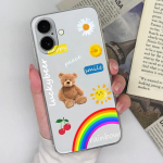 iPhone 16 Pro Max Plus 16plus iPhone 16pro galinis dangtelis, atsparus smūgiams, skaidrus TPU dėklas, mink&scaron;tas silikoninis, populiarus vaivoryk&scaron;tės spalvos korpusas Apple iPhone iPhone 16