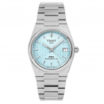 Tissot T-Classic PRX Powermatic 80 nerūdijančio plieno ledinis mėlynas ciferblatas T137.207.11.351.00 100M moteri&scaron;kas laikrodis