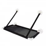 Cat Pet Kabanti Lova Langas Hamakas Kvėpuojantis e&scaron;erių lentynos sėdynės siurbimo puodelis juoda