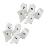 5 poros Unisex žieminės kojinės Animacinio veido siuvinėjimas Vidurio vamzdelio Didelio elastingumo apvyniojimas Neslystantis grindų kojinės Patogios &Scaron;ilumos miegančios kojinės balta