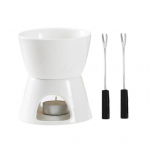 &Scaron;okolado fondiu puodeliai su &scaron;akutėmis lydančiomis taurelėmis &scaron;okoladinio sviesto keramikos kar&scaron;to puodo rinkiniui