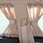 .2X Smėlio spalvos VIP Automobilių mikroautobusų visureigis Užuolaidos Bėgis UV Nelaidus Skėtis nuo saulės Privatumas 50*47cm.