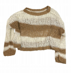 Beżowy ażurowy sweter damski Free People S - Used