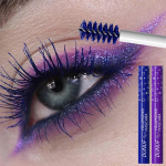 2 vnt. Mėlynos ir violetinės spalvos tu&scaron;o rinkinys, atsparus vandeniui apimtį suteikiantis ir ilginantis blakstienų tu&scaron;as su smulkia &scaron;epetėlio galvute, puikiai tinka &scaron;ventiniam makiažui 2PCS