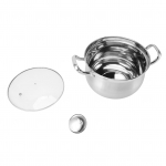 Nerūdijančio plieno puodas 24 cm Puodas 201 Nerūdijančio plieno Nei&scaron;siliejantis sriubos puodas su rankena Dangtis Stiklas virtuvės indams