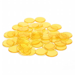 50 vnt 1,5 cm dydžio bingo žetonų žymekliai, skirti Bingo žaidimo plastikiniams pokerio žetonams geltona