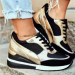 Stilingi geometriniai plei&scaron;tai Patogūs kasdieniai batai moterims pavasariui/rudeniui Nauji suvarstomi vulkanizuoti batai Chaussure Femme 42