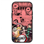 iPhone 16 15 Xiaomi Redmi Note 14 13 12 11 Pro Max X 8 16e Samsung Galaxy S25 S24 S23 Moto OPPO Huawei Kyoujurou Demon Slayer Tanjirou Nezuko dėklas for iPhone (SE 2020)(SE 2022) &scaron;velni smėlinė