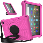 Dėklas Amazon Fire HD 8 Plus 10-os 12-os kartos 8,0 colių 2020 2022 m. EVA vaikams saugus, su traukimo žiedu, smūgiams atsparus, su petne&scaron;ėle, stovas, plan&scaron;etinio kompiuterio dangtelis Fire HD 8 2020