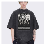 Reperis Retro Rock Arctic Monkeys Muzikos Albumas Grafinis Oversized Ins vyri&scaron;ki mar&scaron;kinėliai Atsitiktiniai vintažiniai skalbta medvilnė S