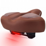 Dviračio sėdynės pagalvėlė platėjanti storinanti mink&scaron;ta patogi dviračio balnelis Mtb plento dviračiui elektriniam with tail light ruda