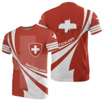 Lauko laisvalaikio sportinė apranga mar&scaron;kinėliai vyrams drabužiai &Scaron;veicarijos nacionalinis emblema vėliava 3D spauda &scaron;aunus mar&scaron;kinėlis sporto salės vir&scaron;ūnės O formos i&scaron;kirptės mar&scaron;kinėliai 5XL