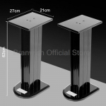 62cm Garsiakalbių stovas Grindinis Pianino lako Juodas Garsiakalbių laikiklis Erdvinio garso Monitoriaus laikiklis Hifi 5-8 colių lentyniniams garsiakalbiams