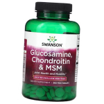 Gliukozamino Chondroitino MSM, Glucosamine Chondroitin and MSM Mini Tab, Swanson 360 tab. (03280019) 360tab