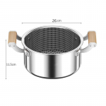 Sriubos puodas Wok 316L nerūdijančio plieno korėtas nelipnus puodas su dangčiu Namų kar&scaron;tas puodas Indukcinė viryklė Dujinė viryklė Universali keptuvė