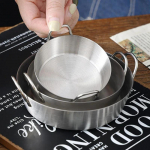 3 vnt./rinkinys nerūdijančio plieno dubuo ryžių vynui salotoms užkandžiams vaisiams indai padažų indai maisto lėk&scaron;tė virtuvės reikmenys 3Pcs sidabras