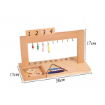 Montessori Skaičiai 1-9 11-19 1-19 Tarptautinė Versija Karoliukų Rėmelis Matematikos Žaislai Spalvoti Karoliukai Žingsnis De&scaron;imt Lenta Grupė Mokomieji Žaislai beige