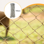 100 Chain Link Fence Ties for Securing Slats in Garden 8 Inch