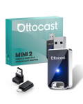 Ottocast Mini Ottocast Naujas Mini CarPlay Android Auto Belaidis USB Automobilinis Adapteris, 2025 Naujausias, sidabras