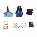 Rumi įkvėptas kosplėjaus kostiumas korėjieti&scaron;ko stiliaus demonų medžiotojo apranga Helovino vakarėlio persirengimo aksesuaras mergaitėms 110 cm B