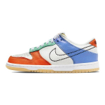 Dunk Low GS Nike 101 Vaiki&scaron;ki Sportbačiai Daugiaspalviai Balti Saugos-Oranžiniai DX3363-100 36.5