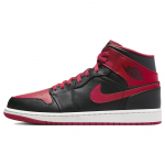 Air Jordan 1 Mid Alternate Bred Vyri&scaron;ki sportbačiai Juodi Ugnies Raudonumo Balti DQ8426-060 45