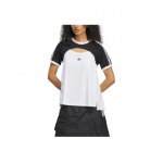 Adidas Originals Cali Mar&scaron;kinėliai Madingi Patogūs Laisvalaikio Trumpomis Rankovėmis T-Shirt Moteri&scaron;ki Vir&scaron;utiniai Balti JZ6784 S