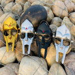 4 vnt. MF Doom Kaukė Vakarėliui Doom Kaukė Riboto Leidimo Mad Villan Gladiatoriaus Veido Kaukė Reperio Cosplay Aksesuaras Geriausia Dovana