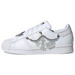Adidas Originals Superstar serijos sintetinės odos žemi sportbačiai Moteri&scaron;ki sportbačiai Balti Sidabriniai Pilki GZ8404 35⅔