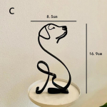 Meno Skulptūra Metalinis &Scaron;uo Abstraktus Minimalistinis Menas Geležinės Figūrėlės Biuro Stalo Aksesuarai Namų Dekoravimui C