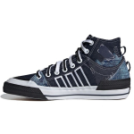 Adidas Originals Nizza Hi Dl Canvas Denim Breathable Mid-Top Sportbačiai Unisex Sportbačiai Mėlynai Balta GV9917