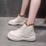 Moteri&scaron;ki sniego batai su vilnos pamu&scaron;alu, sutvirtinti, rudens ir žiemos ankle boots, &Scaron;iaurės Rytų medvilne pamink&scaron;tinti batai, neper&scaron;lampami, neslystantys, &scaron;ilti, įsispiriami, duonos batai 40 gray
