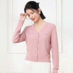 JESSIE Women's V-Neck Button-Front Knit Sweater M